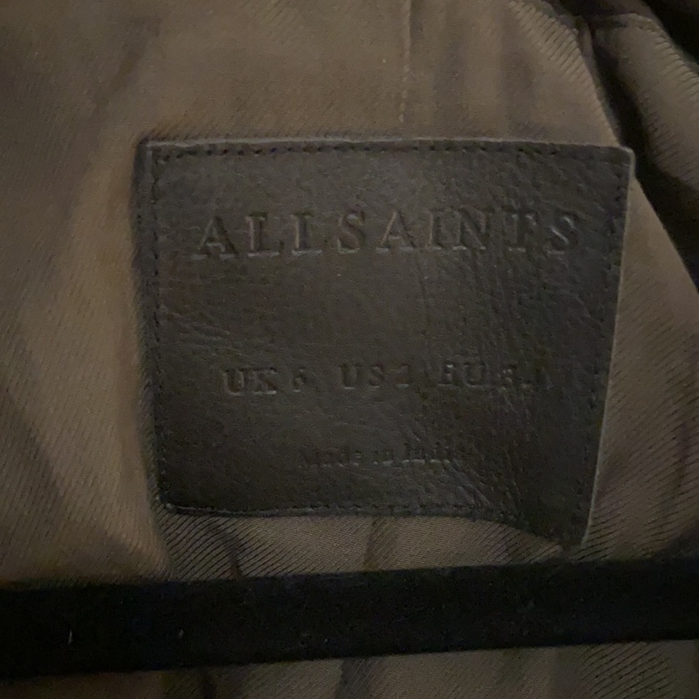 All Saints Suede Biker Jacket S - Picture 8 of 13